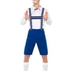 Smiffys Men's Blue Lederhosen Oktoberfest Costumes And Accessories