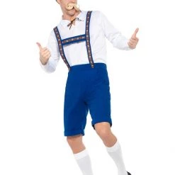Smiffys Men's Blue Lederhosen Oktoberfest Costumes And Accessories