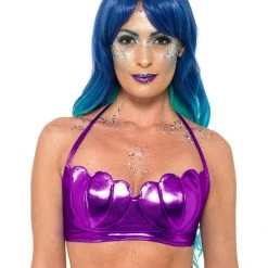 Smiffys Women's Purple Mermaid Bikini Bra Top