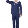 Smiffys Blue & White Men's Sailor Costume Adults