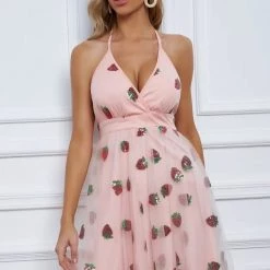 Global Lover Strawberry Fields Halter Dress Dresses