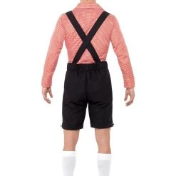 Smiffys Classic Red Checked Oktoberfest Lederhosen
