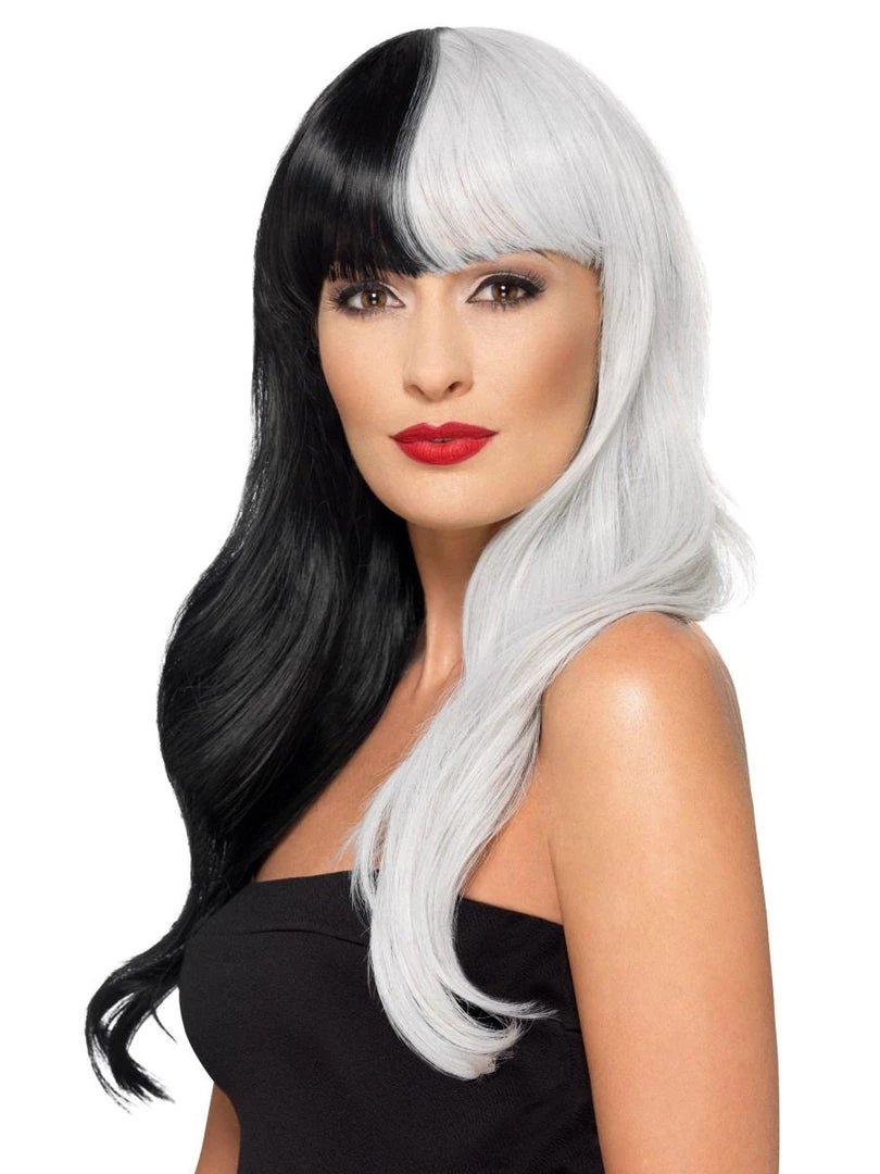 Smiffys Half And Half Wig Women's 3 Smiffys Half And Half Wig Women's