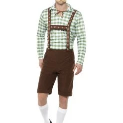 Smiffys Men's Green Alpine Oktoberfest Lederhosen