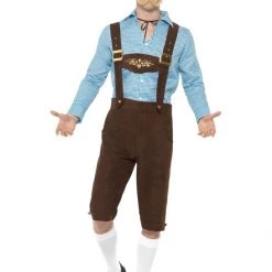 Smiffys Classic Long Blue And Brown Oktoberfest Costume