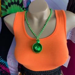 Hurly-Burly Saint Patrick's Day Shot Glass Necklace