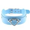 AnneCart Light Blue And Silver Heart Choker Chokers
