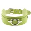 AnneCart Green And Silver Heart Choker Chokers