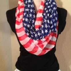 Annecart American Flag 4th Of July Scarf