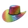 Trademart Rainbow Sequin Cowboy Hat Festival Wear 1 Trademart Rainbow Sequin Cowboy Hat Festival Wear