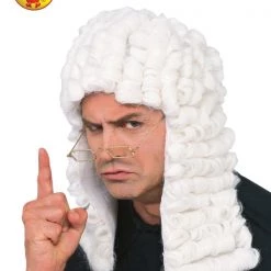 Rubies White Judge Wig