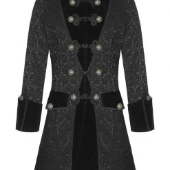 Pakistan Outerwear Black With Bronze Buttons Steampunk Jacket