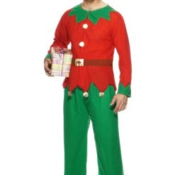 Smiffys Red & Green Christmas Elf Costume