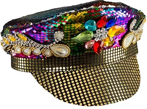 Hurly-Burly Festival Wear Rainbow Pride Sequin Gem Hat 3 Hurly-Burly Festival Wear Rainbow Pride Sequin Gem Hat