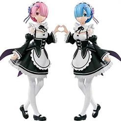 Hurly-Burly Anime & Video Games Re:Zero Rem Ram Cosplay