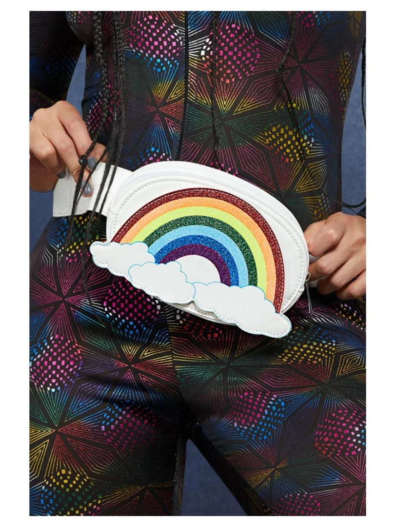 Smiffys Festival Wear Rainbow Bum Bag 3 Smiffys Festival Wear Rainbow Bum Bag