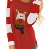 Dear Lover Celebrations Classic Reindeer Face Long Sleeved Christmas Shirt