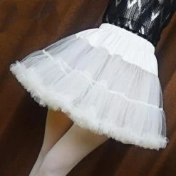 Instyles Deluxe Two Tiered White Petticoat
