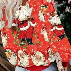 AnneCart Jolly Ole Santa Long Sleeved Christmas Shirt Christmas Costumes
