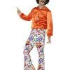 Smiffys 60's - 70's Disco & Hippie Men's 60's Groovy Flared Trousers
