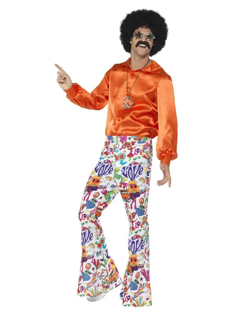 Smiffys 60's - 70's Disco & Hippie Men's 60's Groovy Flared Trousers 3 Smiffys 60's - 70's Disco & Hippie Men's 60's Groovy Flared Trousers