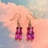 Hurly-Burly Jewellery Purple Gummy Bear Earrings