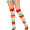 Leg Avenue Rainbow Striped Thigh Highs 2 Leg Avenue Rainbow Striped Thigh Highs