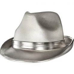 Dormar Metallic Silver Fedora Hats & Headwear