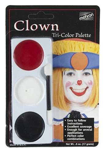 Mehron Tri-Colour Makeup Palette: Clown 3 Mehron Tri-Colour Makeup Palette: Clown