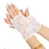 DHGate White Fingerless Lace Gloves