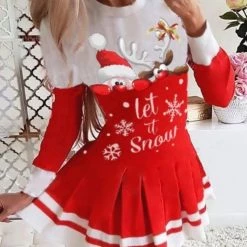 Hurly-Burly Sweet Christmas Jumper Dress Celebrations
