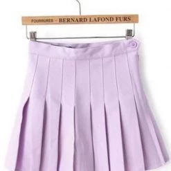Melody Wang Light Purple School Tennis Skirt