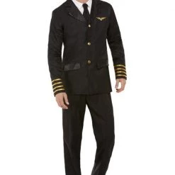 Smiffys Mens Black Pilot Costume