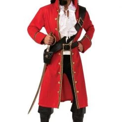 Rubies Men's Red Pirate Captain Costume
