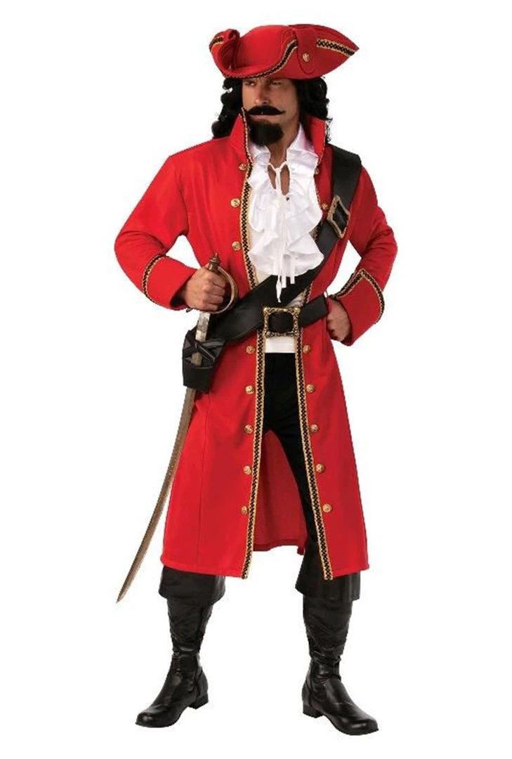 Rubies Men's Red Pirate Captain Costume 3 Rubies Men's Red Pirate Captain Costume
