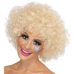 Smiffys 70's Funky Afro Wig Blonde