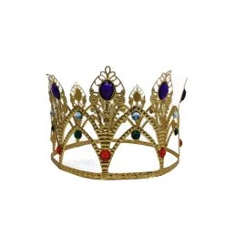 Trademart Medieval Ornate Gold Bejewelled Crown