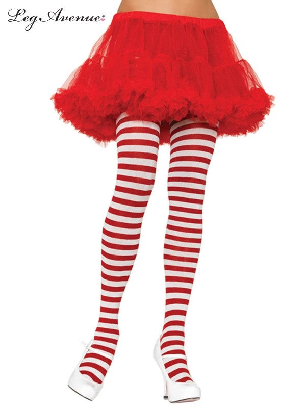 Leg Avenue Hosiery Plus Size Red And White Striped Pantyhose 3 Leg Avenue Hosiery Plus Size Red And White Striped Pantyhose