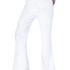 Leg Avenue Men's Bell Bottom Pants White