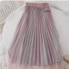 DHGate Women's Pink And Silver Midi Glitter Tulle Skirt