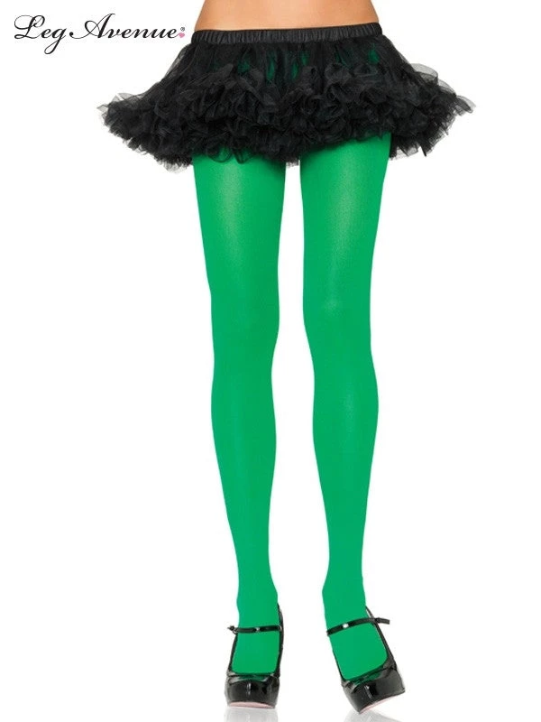 Leg Avenue Green Nylon Tights 3 Leg Avenue Green Nylon Tights
