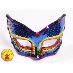 Rubies Rainbow Sequined Mask