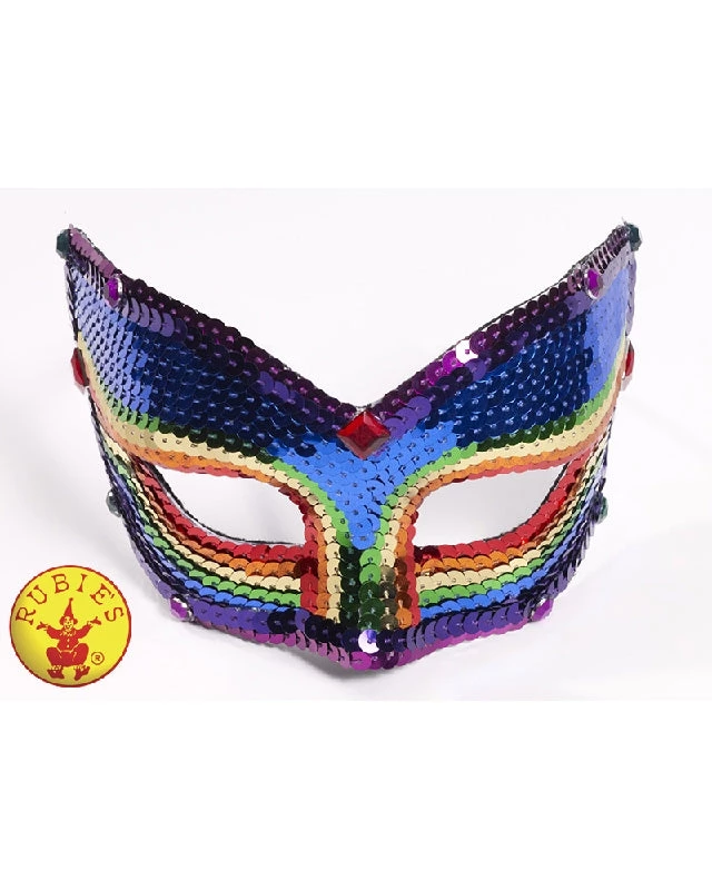 Rubies Rainbow Sequined Mask 3 Rubies Rainbow Sequined Mask