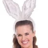Tomfoolery Celebrations Fluffy White Deluxe Bunny Ears