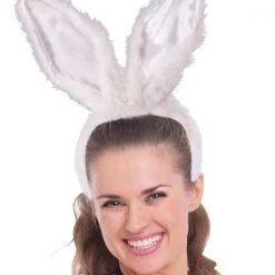 Tomfoolery Celebrations Fluffy White Deluxe Bunny Ears