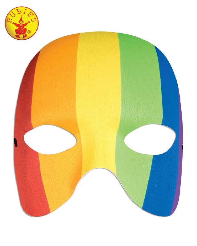 Rubies Pride Striped Rainbow Half Mask 3 Rubies Pride Striped Rainbow Half Mask