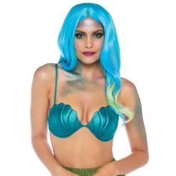 Leg Avenue Fairytale & Mystical Aqua Shell Bra Top