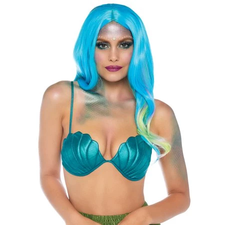Leg Avenue Fairytale & Mystical Aqua Shell Bra Top 3 Leg Avenue Fairytale & Mystical Aqua Shell Bra Top