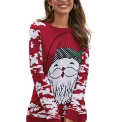 Hurly-Burly Outerwear Santa In The Snow Knitted Ugly Christmas Sweater