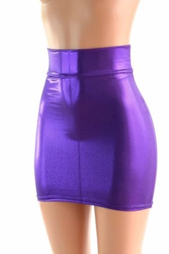 Hurly-Burly Women's Purple Metallic Skirt 3 Hurly-Burly Women's Purple Metallic Skirt